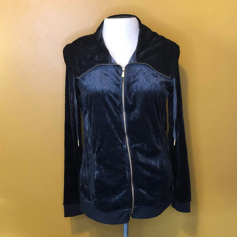Danskin Dark Gray Velour Jacket, NWT, M